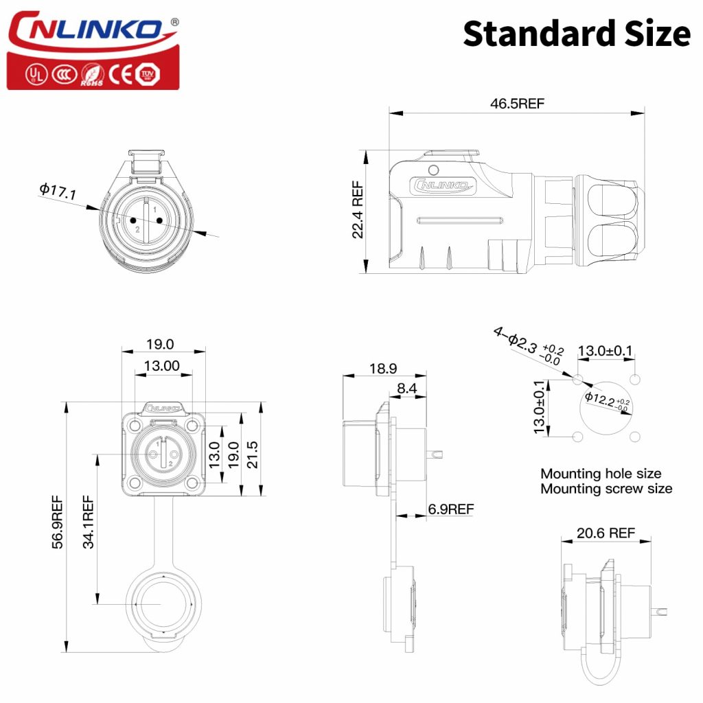 LP-12 Serie: M12 3-Pin Rundsteckverbinder lp 12 serie: m12 4 pin rundsteckverbinder set