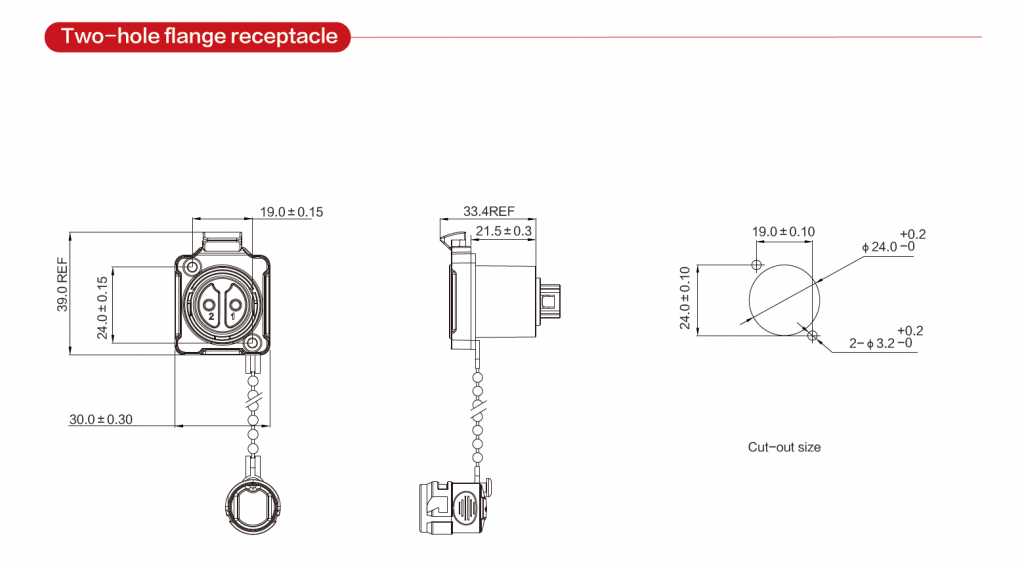 bd 24 m24 2 pin kunststoff set 